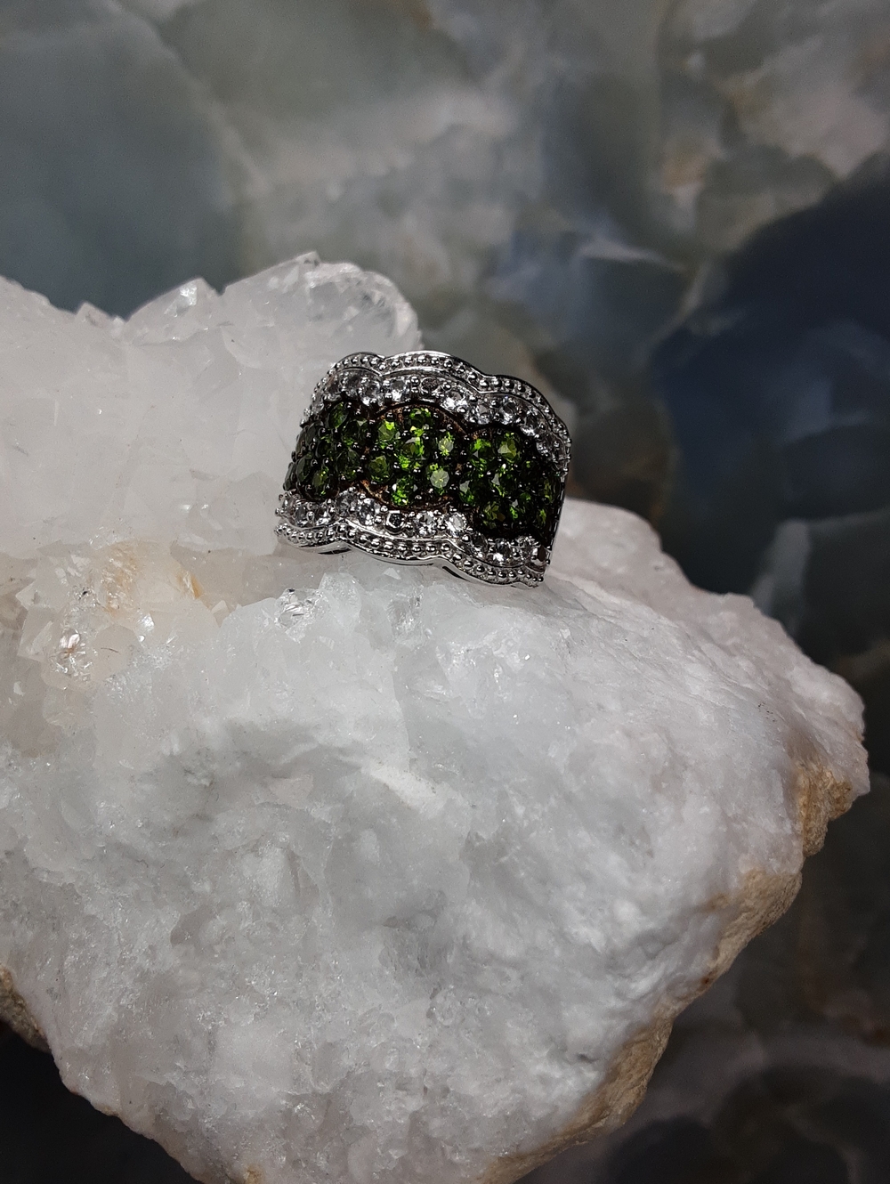 925 Chrome Diopside Ring. PRICE IS FIRM.